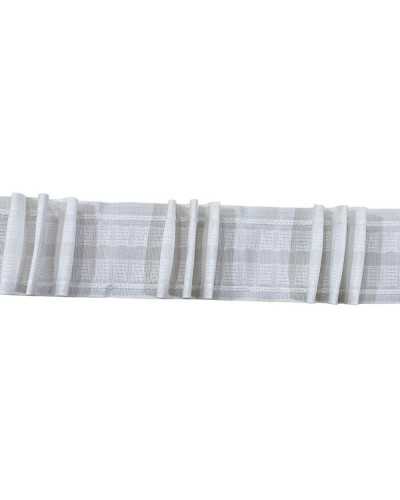 Dépoule de ruban Curricciatenda Blanc 3 plis 2 fils 2 poches hautes 65 mm