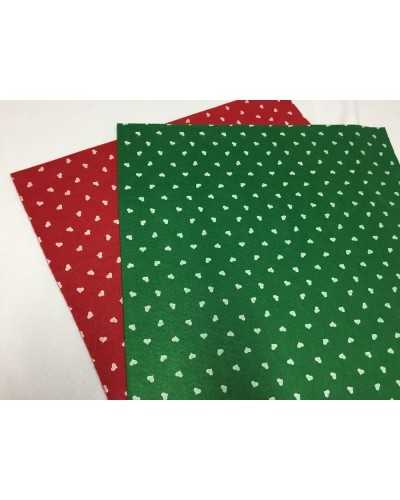 Blatt aus Filzplatte Design Herzen einseitig 45x45 cm hoch 3 mm.
