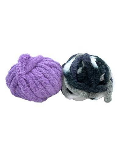 La laine de la salle de bal de lane de lane de bal fantaisie Trois étoiles Soft Chenille 100g Microfiber Ferri 10-12