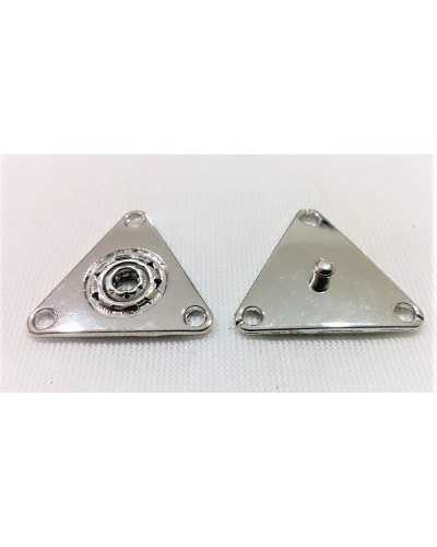 Snap Button Polished Metal Model Triangle Sewing size 27 Mm