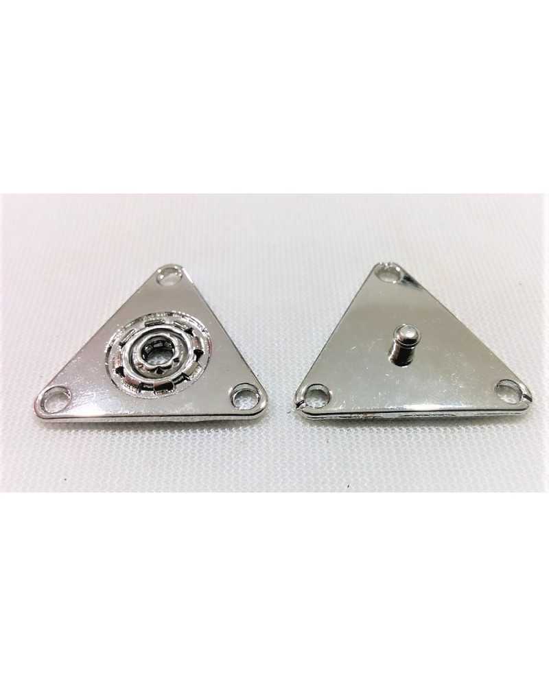 Snap Button Polished Metal Model Triangle Sewing size 27 Mm