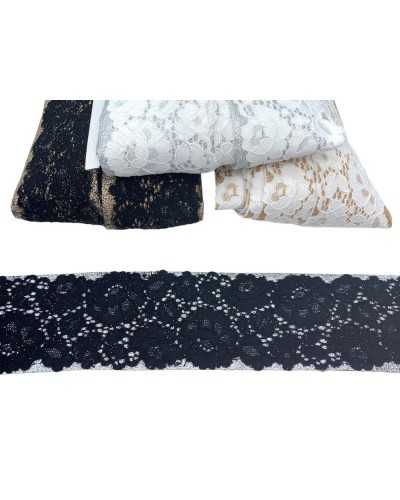 50 cm Gallonen-Trimmfance-Spitze Rashel elastisches Lurex Glitter hoch 6 cm