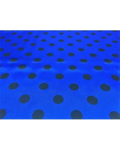 Tissu satin de carnaval imprimé à pois de 150 cm de haut
