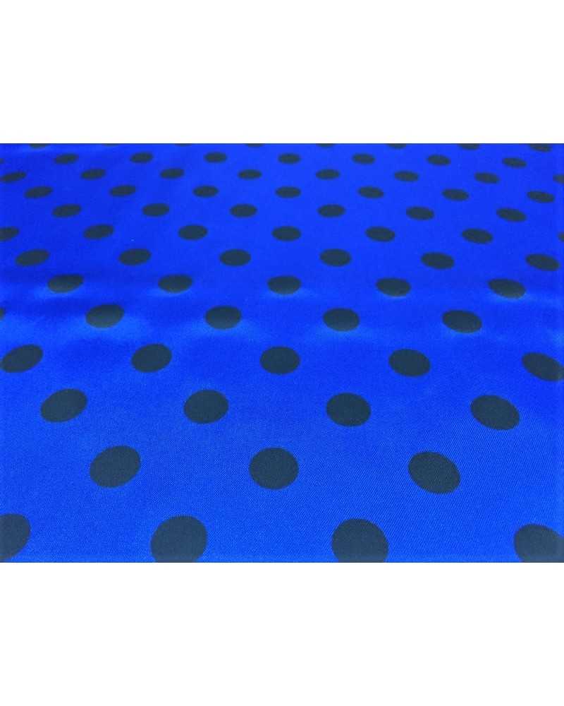 Tissu satin de carnaval imprimé à pois de 150 cm de haut