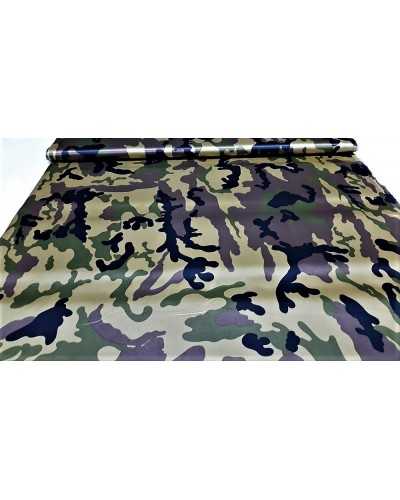 Military green camouflage printed carnival satin fabric 150 cm high