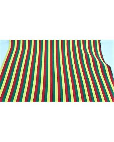 Tejido confort semielástico carnaval estampado rayita 150 cm alto