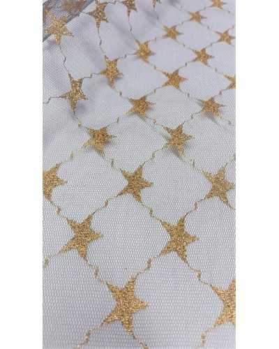 Gold starry tulle fabric fairies princesses 150 cm high