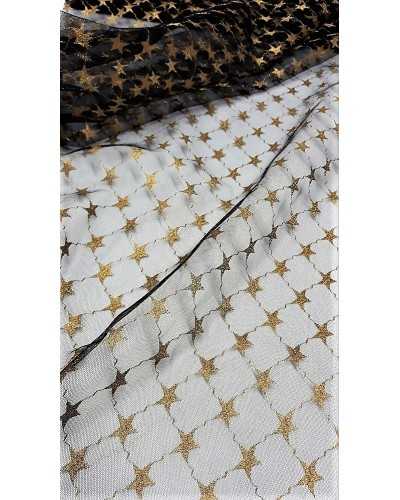 Gold starry tulle fabric fairies princesses 150 cm high