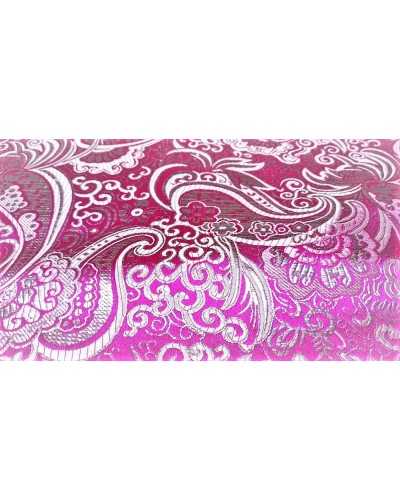 50 cm Yarn-dyed brocade fabric glossy base in cashmere model satin 140 cm high