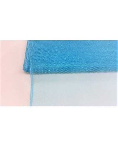 50 cm Tejido tul organza semirrígido ondulado interior hilo lurex 150 cm alto