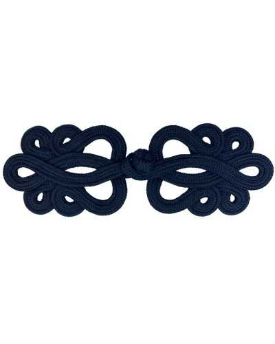 Alamaro Macramé Soutache Black Trimmkomme Design Gekritzel cm 20x7