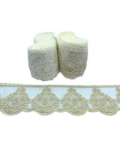 Piazzaneria lace tulle lace rebokè rhinestones high 12 cm