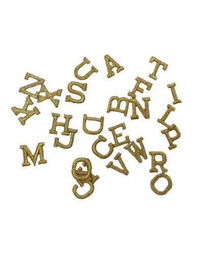 Termoadhesive Application Initial Letter Print Letter Printing Small Embroidery Gold Wire Lurex 15mm High