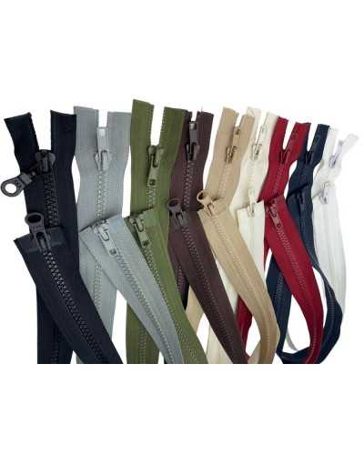 Zip zip zip carrata dents plastique moulée à 2 curseurs longues fiables cm 55