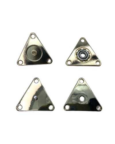 Bottone Automatischer Druck poliert Metall Modell Dreieck Cucibile Mis. 27 Mm