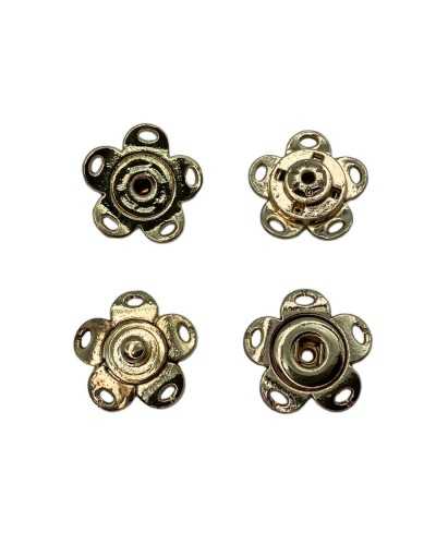 Bottone Automatico Pressione Acciaio Modello Fiore Mis 28 Mm18