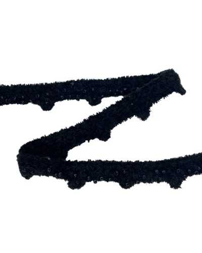 50 cm de patin de dentelle Bele noire 1,5 cm de haute perle
