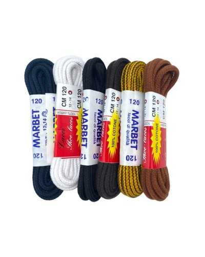 Laces chaussures rondes 120 cm 100% coton
