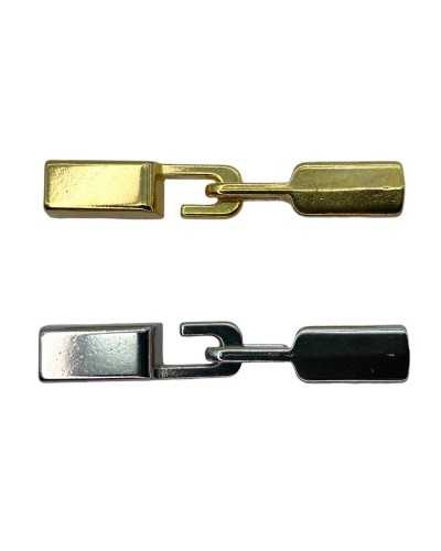 Male Female Polished Metal Clothing Hooks 5x0.8 cm