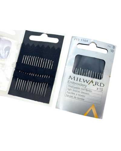 15 Needles Classic Embroidery Metal Sewing Milward Sharps Long N ° 8