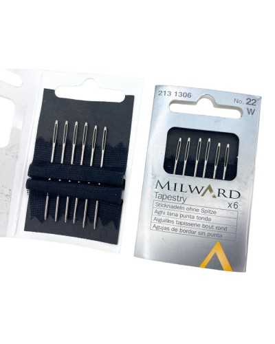 6 needles Wool Round toe Metal Sewing Milward Sharps Long N ° 22