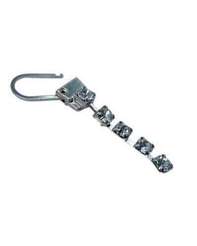 SALVAZION TIMMING CURSORE METAL HANDING Silver Rhinestone Pendulum 5x30 mm