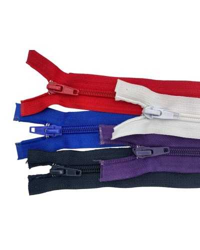 ZIP ZIP ZIP SPIRAL Cadena de nylon n ° 6 divisible 2 deslizadores Long Cm 75