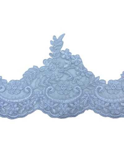 TULLE TULMINGS LACE REBOKÈ SCALLOP Mariée TOE BLANCHE HAUTE FLEUR 14CM