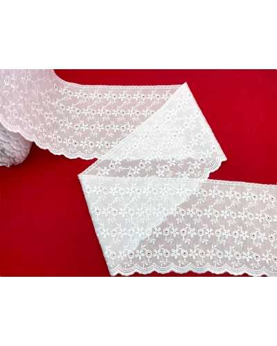 Piazzaneria spitze sangallo weiße stickerei perforierte blume überbacken 14 cm