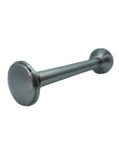 Vorhanghalter in Stahl satinierte Silberwand 10 cm Scheibe 25 mm