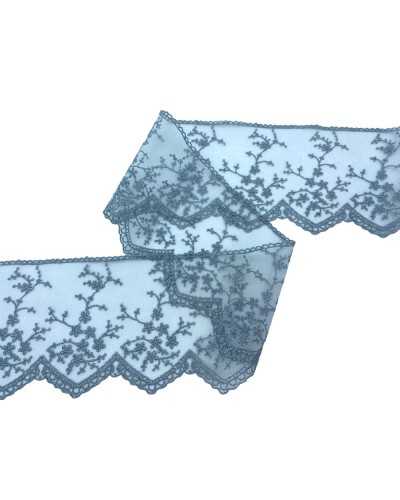 Tulle Trimmings Encaje Encaje Bordado Flowers Smerelo Tall 10 cm