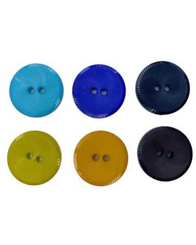 Knurled resin button 2-hole circles Lineate size 36 mm 23