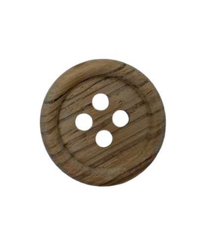 Runde Platte 4-Loch nicht lackiertes natürliches Holz 28 mm Löcher