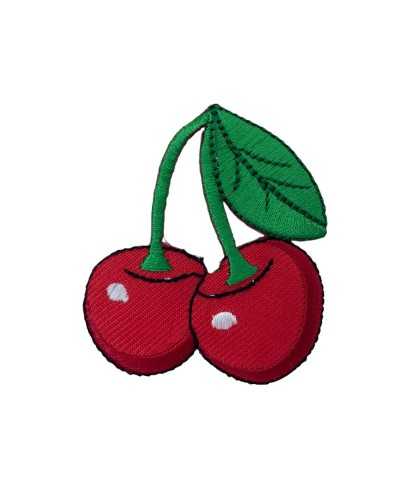 Thermoadesive application Red cherry embroidery patch 5 cm