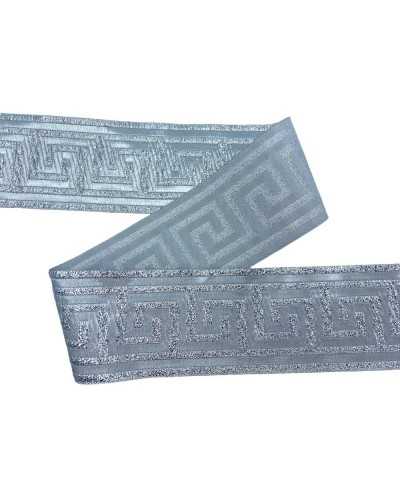 Galón Trimmer Plata Borde Griego Geométrico Geométrico 5 cm