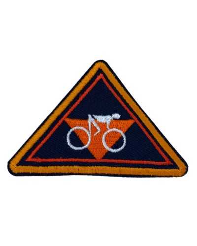 Application Bicyclette Thermoadhésif Thermoadhésif Triangle Brodé Triangle 70x45 mm