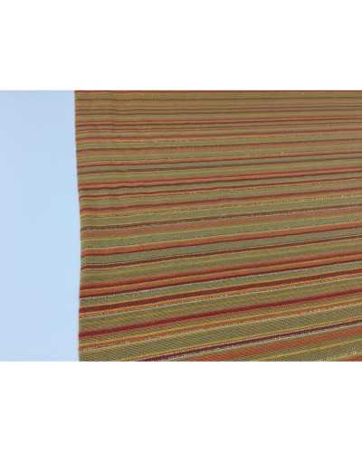 Passender Polsterstoff Costiera Lurex Streifen Orange Gelb Gold Beige und Bordeaux 2,80 m hoch