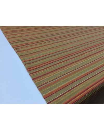 Coordinated fabric for upholstery Costiera lurex stripe orange yellow gold beige and burgundy 2.80 meters high