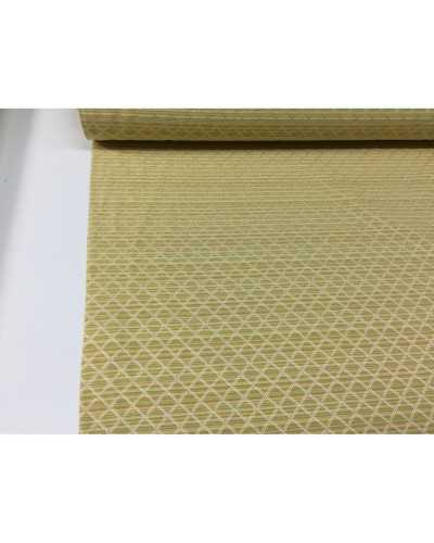 Passender Polsterstoff Costiera Lurexstreifen und Raute: Grün, Gelb und Beige 2,80 m hoch
