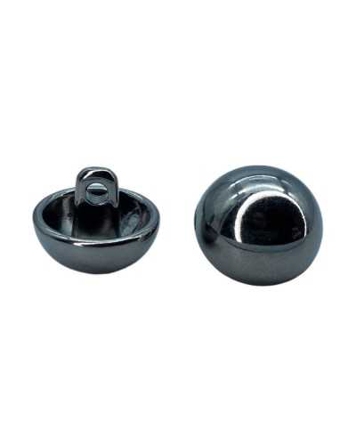 Half Perle bombardé Button Boîte Shank brillant Round Mis. 36 15x15 mm