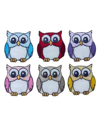 Anwendungs-Eule Patch Termoadeship Top Stickerei Gufetto High 3,5 cm