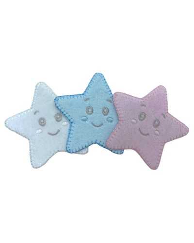 Teacation Application Patch Velvet Embroidery Star Baby Face Cap 6cm