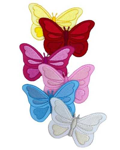 Application Fashion Thermoadesive Patch Butterfly Embroidery 6.5x5 cm