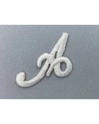 Anfangsanwendungsbuchstabe Italet Alphabet Elfenbein Farbe Thermophy-Anpassungsstickerei Vollständige Punkt 2 cm