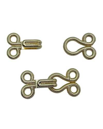 Haken arbeitete Alamaro-Nähbekleidung 4x2 cm Gold