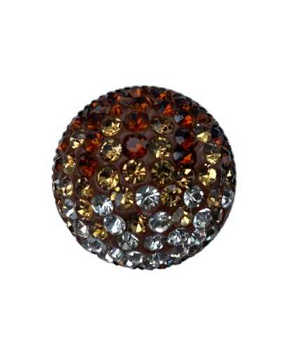 Rhinestone Jewel Rhinestone Round Multicolor Round Bombed Metal Shank Sleeve MM 25
