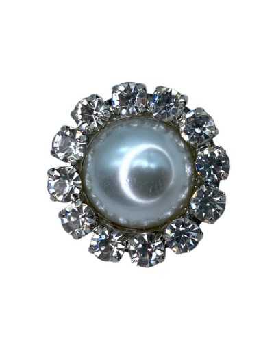 Rhinestone Jewel Rhinestone Redondo Perla Redondo Metal Material M MM 25