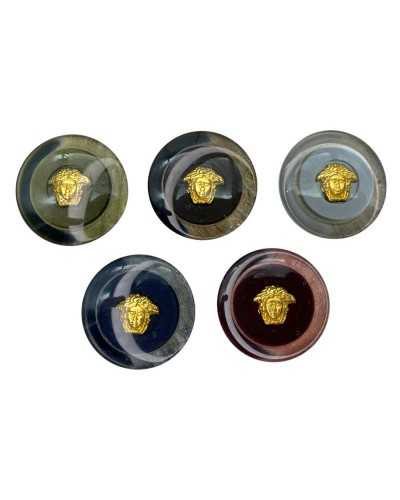 Runde bombardierte Juwel-Button-Head Medusa Gold Knopfloch MM 30