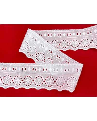 Piabement Piazzo Sangallo White Passenger WHITE Embroidery Flower Marked Star High 6cm