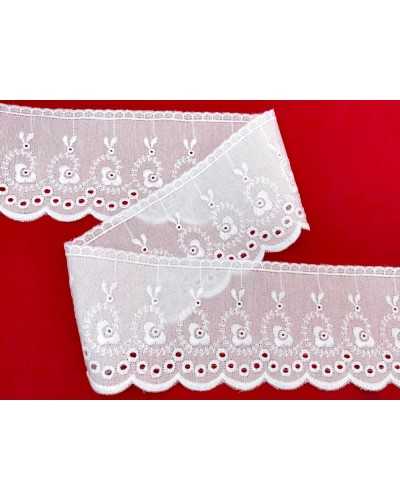 Piazza Pizzo Sangallo White Stickerei Blume Babed-Anfragen High 7.5cm